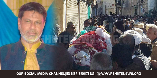 Martyred Shia engineer Zafar Abbas Shah laid to rest