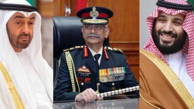 Indian army chief visiting Saudi Arabia and UAE