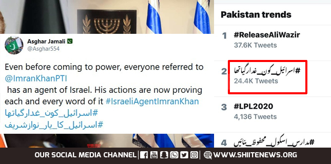 Which traitor went to Israel becomes top trend on twitter in Pakistan