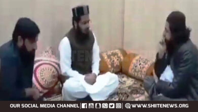 Muavia Azam of outlawed terrorist party meets son
