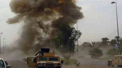 A bomb explodes in way of US convoy in Iraq