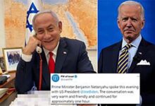US President Joe Biden first call in Middle East goes to Netanyahu !