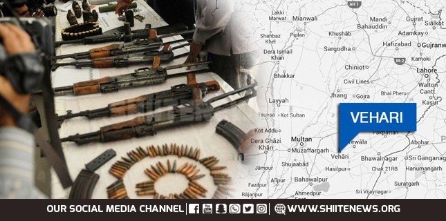 Vehari police seized huge quantity of weapons and foil terror bid