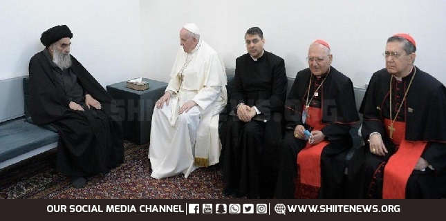 Pope Francis meets Ayatollah Sistani while latter laments sufferings of humanity