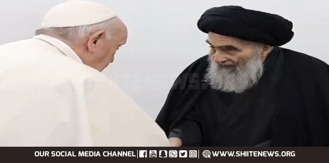 Pope & Sistani meeting NO to normalizing with Zionist regime