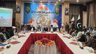 Pakistani scholars and minister vow unity of Muslims at Iran embassy event