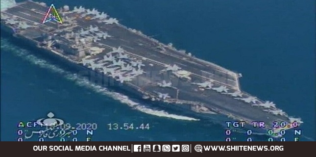 IRGC drones capture strikingly precise footage of US aircraft carrier