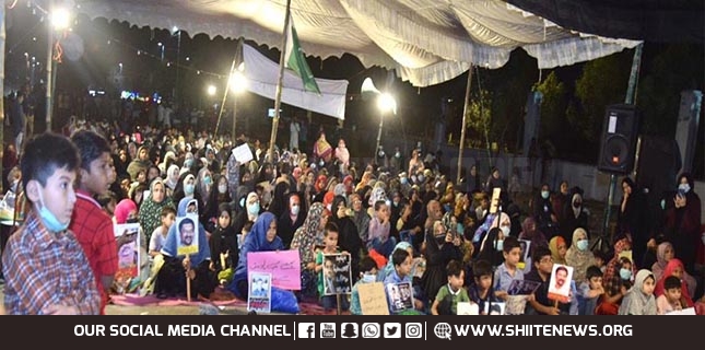 Sit in against enforced disappearance of innocent Shias enter 5th day
