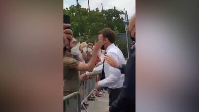French President Macron slapped during trip to south, two people arrested