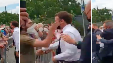 slapped Macron