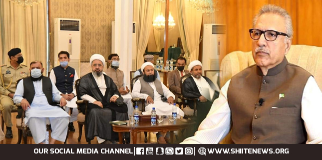Ulema urge people from mosques and imambargahs to be vaccinated against corona: President Arif Ali