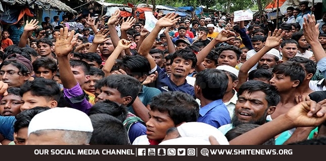 4,000 Rohingya Muslims protest dire conditions on Bangladesh island