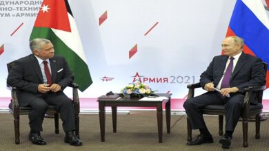 King Abdullah and Vladimir Putin