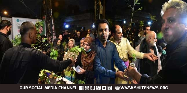 Unique Majlis-e-Aza, Plants divided among Shia-Sunni mourners