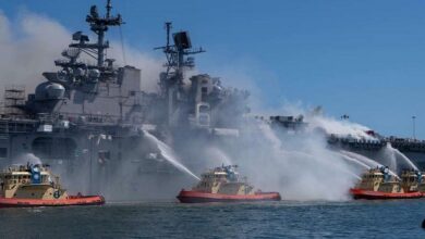 5 US Navy sailors killed in helicopter crash on warship off San Diego