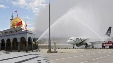 The first PIA carrier of Zyreen Hazrat Zainab (AS) lands in Damascus after 27 years