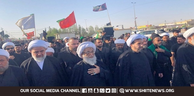 Presence of Ayatollah Bashir Najafi in Arbaeen pilgrims walk