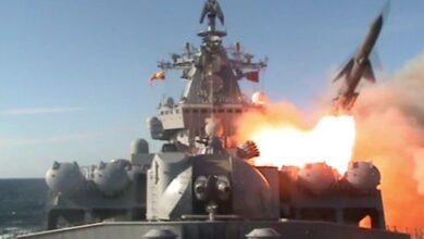 Russian navy strikes enemy warships in Black Sea drills