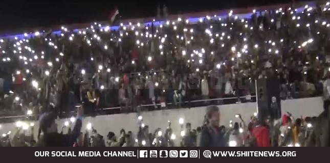 Yemenis celebrate after overpowering Saudi Arabia in football match