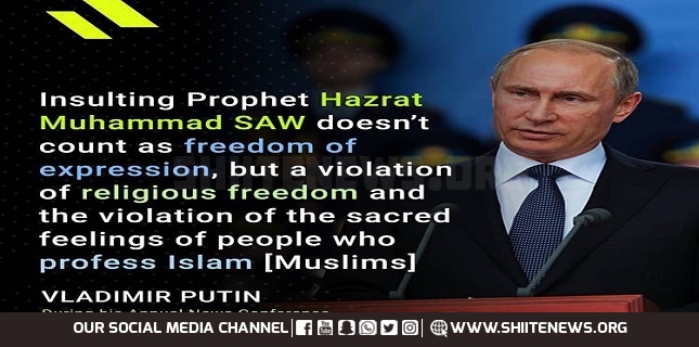 Putin Insulting Prophet Muhammad (PBUH) is 'violation of religious freedom'