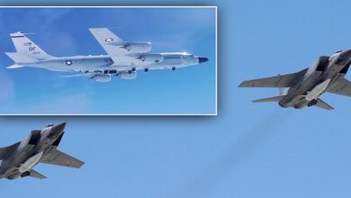 Russian fighter jet escorts US spy plane away over Black Sea