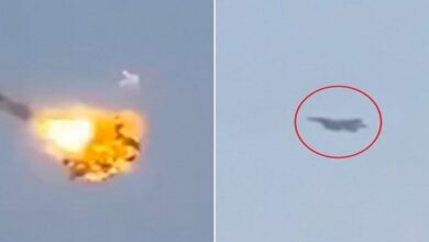 Video Shows Yemeni Defenses Intercepting Saudi F-15 Warplane