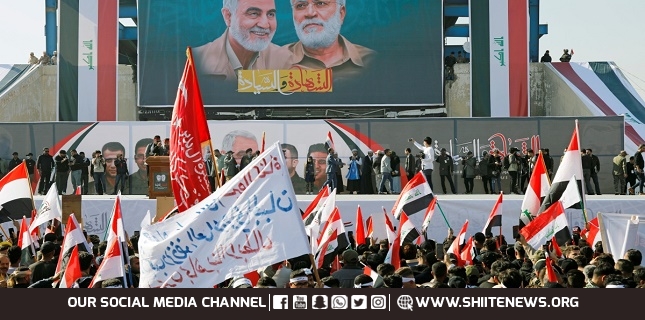 Millions gather in Baghdad to mark 2nd martyrdom anniv of Lt Gen Soleimani, al-Muhandis