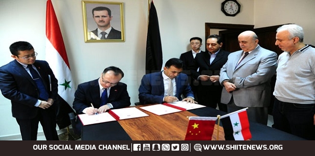 Syria, China sign MoU in framework of Silk Road Economic Belt Initiative