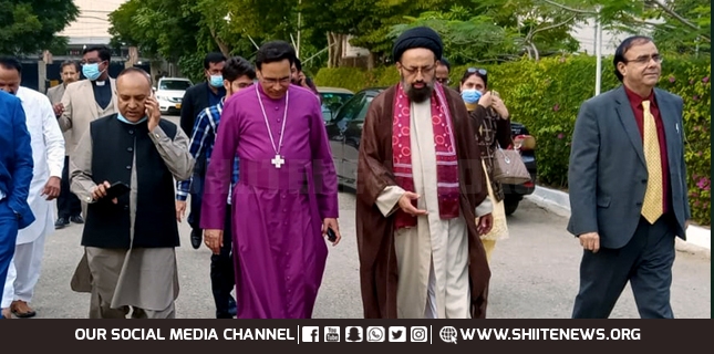 Leader of Ulema Imamia Pakistan, Allama Sadiq Taqvi visited Holi Trinity Church