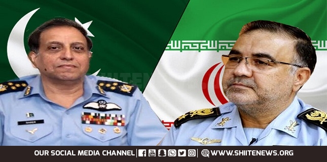 Iranian Air Force comdr meets his Pakistani counterpart