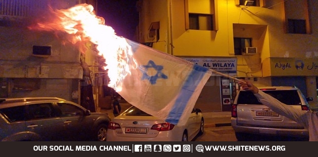 Israeli flag set on fire as Bahrainis protest Bennett’s visit, normalization