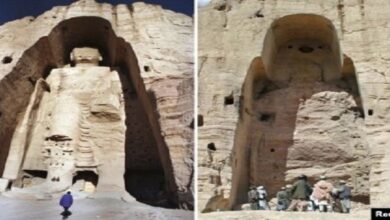 Afghanistan Taliban guards Buddha statues and hidden treasures beneath