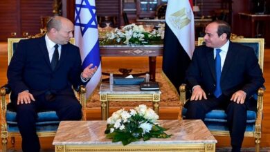 Israeli Prime Minister arrives in Cairo to meet Egyptian President Sisi