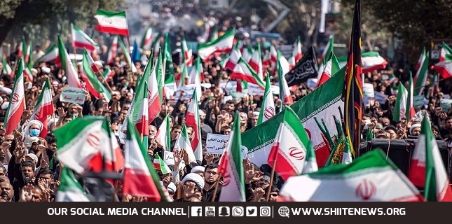 Iranians rally to decry foreign-backed riots, desecration of sanctities