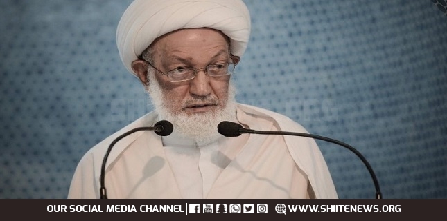 Al Khalifah regime trying to place slavery yoke on Bahraini nation Sheikh Isa Qassim