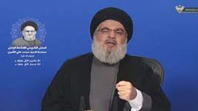 Nasrallah New Lebanese President Can Never Defy Resistance