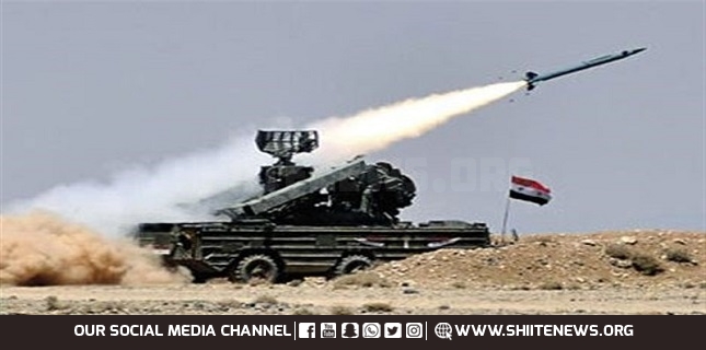 Syria air defense downs 4 missiles fired by Israeli regime