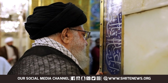 Ayatollah Seyyed Ali Khamenei attends Shah Abdol-Azim shrine