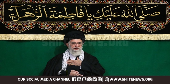 Ayatollah Khamenei attends 1st Fatemieh mourning session