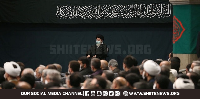 Ayatollah Khamenei attends Hazrat Zahra (AS) martyrdom mourning ceremony