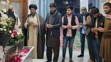 ISO delegation visits shrine of Mohsin Millat Allama Safdar Hussain Najafi