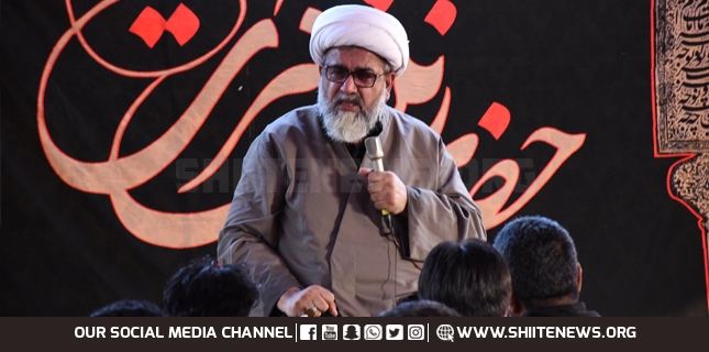 Lesson of steadfastness in front of arrogance comes from family of Hazrat Fatima Zahra S.A, Allama Raja Nasir