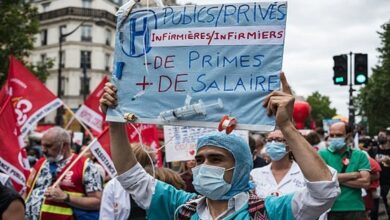 French medical workers hold protests in Paris
