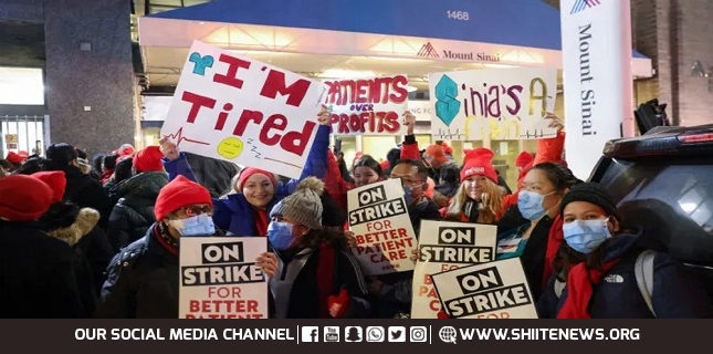 Over 7,000 nurses go on strike at two large hospitals in New York City