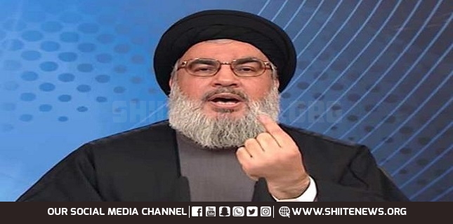 Resistance not supported by anyone except Iran, Syria Nasrallah