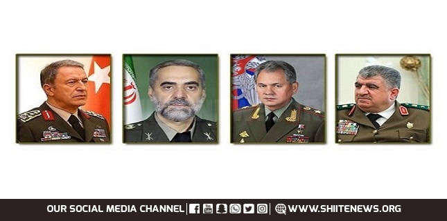 Four defense ministers stress fighting terrorism in Syria