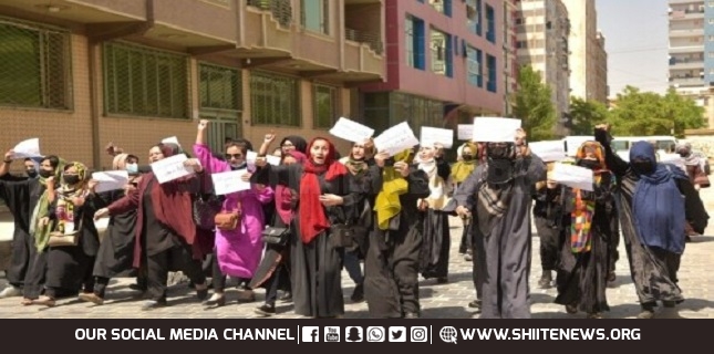 Afghan women protesters urge against foreign recognition of Taliban