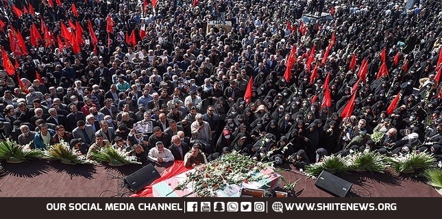 Iran holds mass funeral for martyred in Israeli strike on Syria