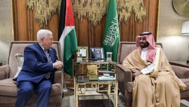 Palestinian Authority President Abbas Meets with Saudi Crown Prince