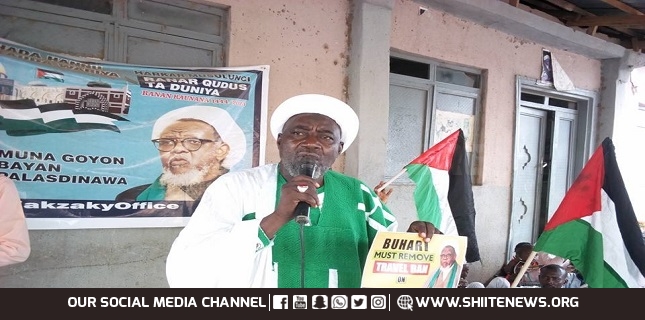 'Free Zakzaky Passport' along with 'support of Palestine' in Nigeria